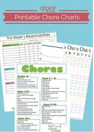 20 Free Printable Chore Charts