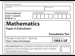 Foundation Gcse Maths Paper 3 Revision