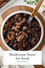 mushroom sauce for steak w red wine