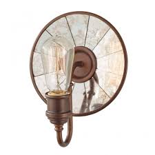 Bronze Wall Light With Reflector Backplate