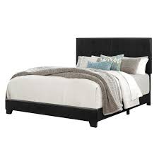 black king size faux leather bed