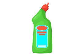 green plastic detergent bottle