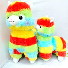 alpaca plush toy striped rainbow cute alpaca plush toys soft pp cotton stuffed s s alpaca