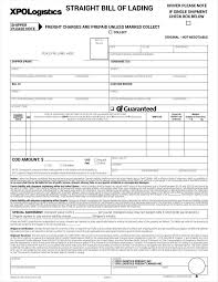 Sample Bill Of Lading Form And Mercial Invoice Template