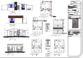 2bhk House Elevation Drawing In Dwg