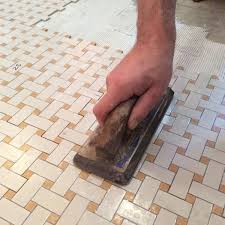 a mosaic tile floor design for the