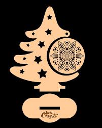 laser cut christmas tree with ornament