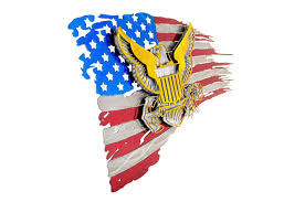 Us Army Eagle Flag Military Metal Art