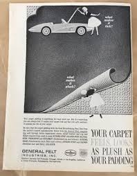 general felt carpet padding 1966 orig