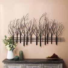 Luxenhome Metal Field Of Trees Wall Art