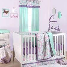 lavender and mint nursery bedding lilac
