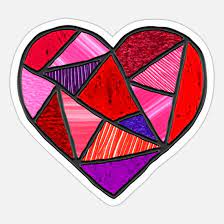 Stained Glass Heart Design Mosaic