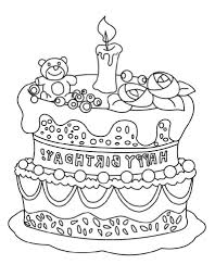 Some birthday cake appears to be very simple and only has one candle. Happy Birthday Coloring Pages To Print 101 Coloring