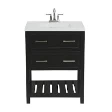 Take advantage of unbeatable inventory and prices from quebec's expert in construction & renovation. Amluxx Milan 25 In Bath Vanity In Espresso With Cultured Marble Vanity Top In White With The Home Depot Canada