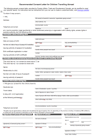 child travel consent form notary