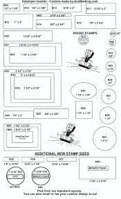 Xstamper Custom Rubber Stamps Style Chart