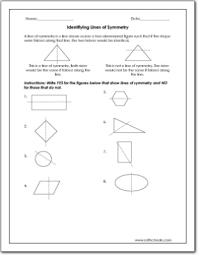Count and write the lines of Identifying Lines Of Symmetry Worksheet