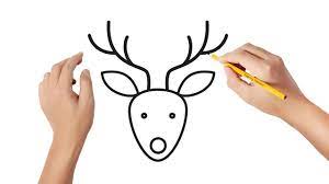 L'enseignant (e) dessine au tableau une tête de renne devant les élèves pour qu'ils observent toutes les étapes. Comment Dessiner Un Renne De Noel 2 Youtube
