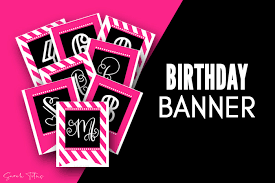 Print out gift tags or use a gift tag template as easy ways to say happy birthday! Beautiful Pink Birthday Banner Free Printable 70 Pages Sarah Titus From Homeless To 8 Figures