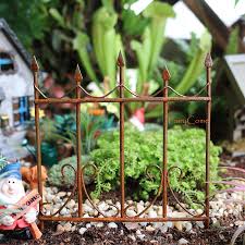 Fairycome Rusty Tin Picket Fairy Garden