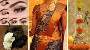 south indian bridal saree makeup and