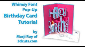 Happy Birthday Card Whimsy Font Tutorial Youtube