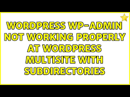 wordpress wp admin not working