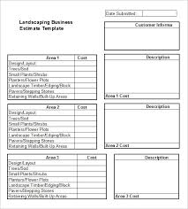 6 Landscaping Estimate Templates Free Word Excel Pdf