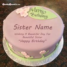 birthday cake for sister name with