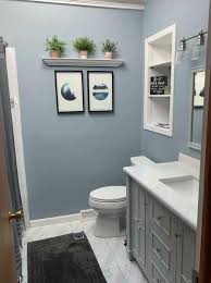 Behr Intercoastal Gray Bathroom Wall