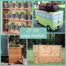 diy wood planter tutorials