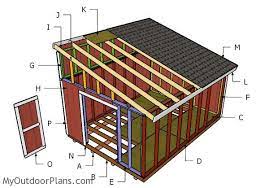 12x16 lean to shed roof plans