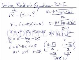 Solve Equations With A Radical Expression