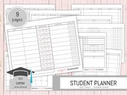 Printable Student Planner Productivity Planner Pomodoro Planner Student Timetable Study Organizer College University Academic Diary 2019 Pdf