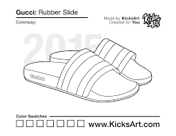 Coloring pages drawings silhouettes cliparts coloring pages icons all images. Gucci Rubber Slide Sneaker Coloring Pages Created By Kicksart
