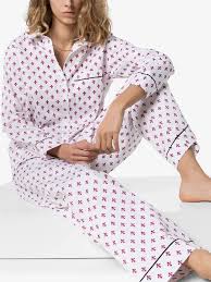 Pour Les Femmes Fleur De Lys Print Pyjama Set Farfetch