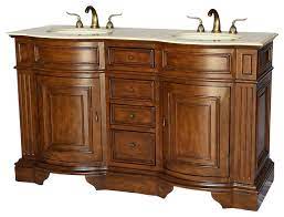 Each has their space, their drawer, and their… 60 Traditional Style Double Sink Bathroom Vanity Model 6060 Traditional Bathroom Vanities And Sink Consoles By Chinese Arts Inc Houzz