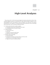 Part 3 High Level Analyses Planning And Preliminary