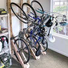 easy diy wooden wall mount bike rack