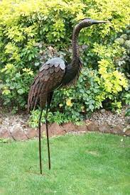 Bronze Heron Garden Ornament 1 1m