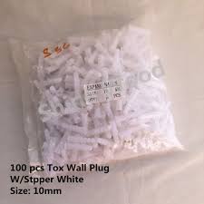 S W 100pcs Toxs Wall Plug W Stopper