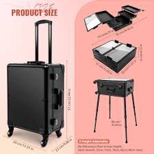 lighted makeup train case in salon