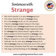 strange in a sentence