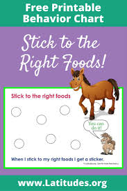 Free Diet Sticker Chart Stick To The Right Foods Acn