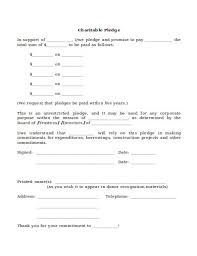 10 charity pledge form templates in