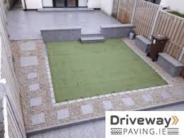The outfield grass was chosen as the owner used a wheelchair and the shorter pile of this grass made for easier manouverability. Cost Of Paving A Patio Price Guide For Patio Paving Dublin