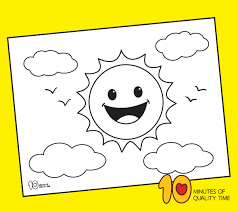 Free printable sun templates, coloring pages, as well as colored sun pictures to use for crafts and various learning activities. Sun Coloring Page 10 Minutes Of Quality Time
