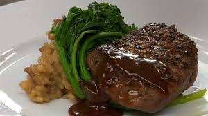 Whole Roasted Beef Tenderloin Cognac And Peppercorn Demi Glace gambar png