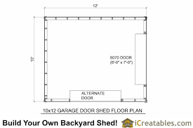 10x12 Shed Plans With Garage Door