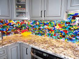 Colorful Abstract Kitchen Backsplash